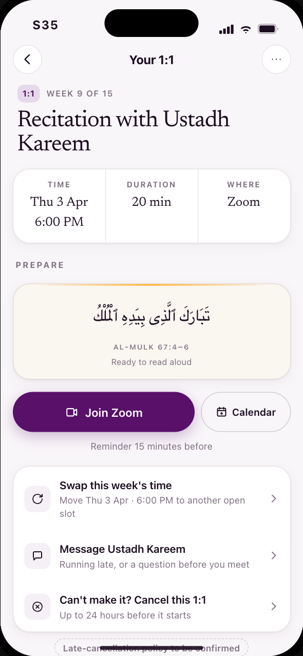 Appointment detail
