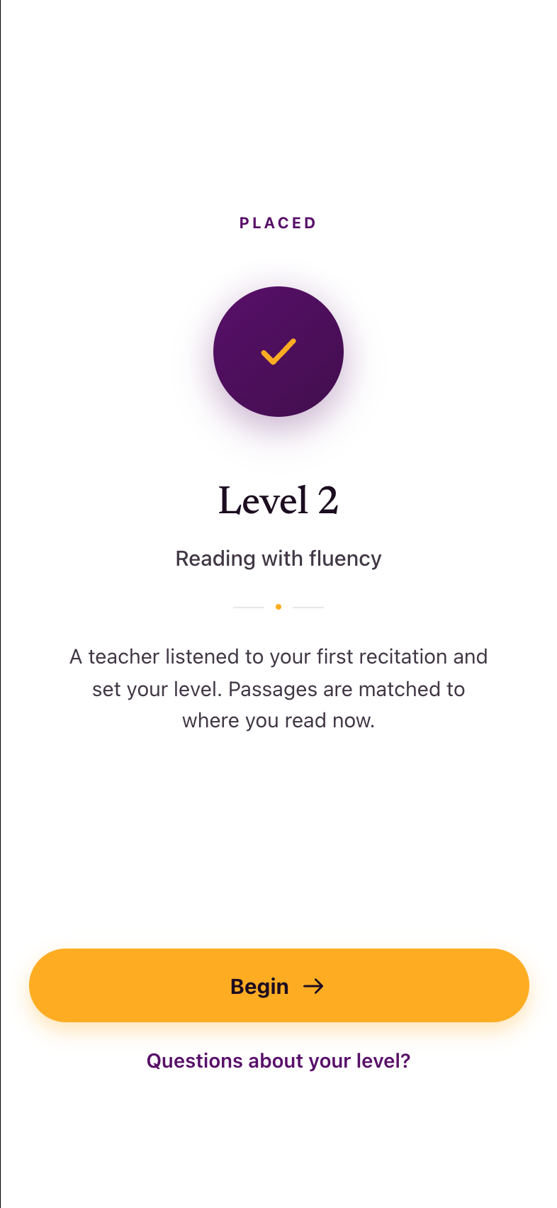 Placement result