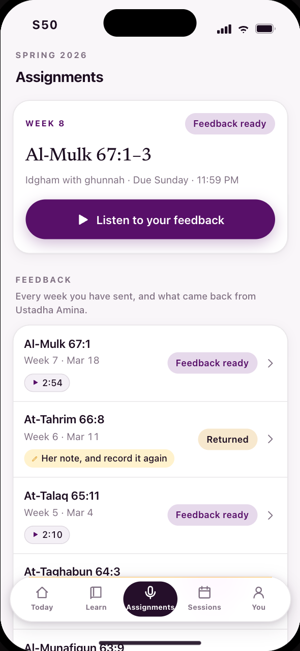 Assignments — the archive